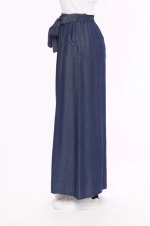 PANTALONE comodo a palazzo con elastico e nastro in vita