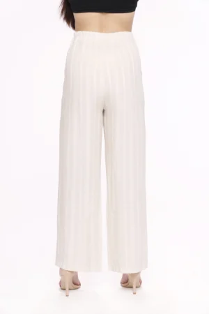 PANTALONE leggero a righe con elastico di chiusura