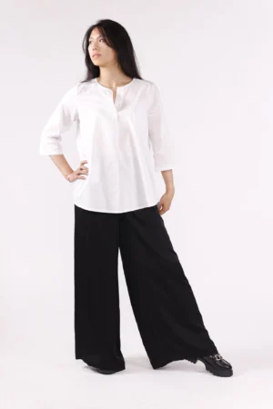 PANTALONE fresco a gamba larga con passanti alla cintura ed elastico di chiusura in vita ONEWORLD HYBRID