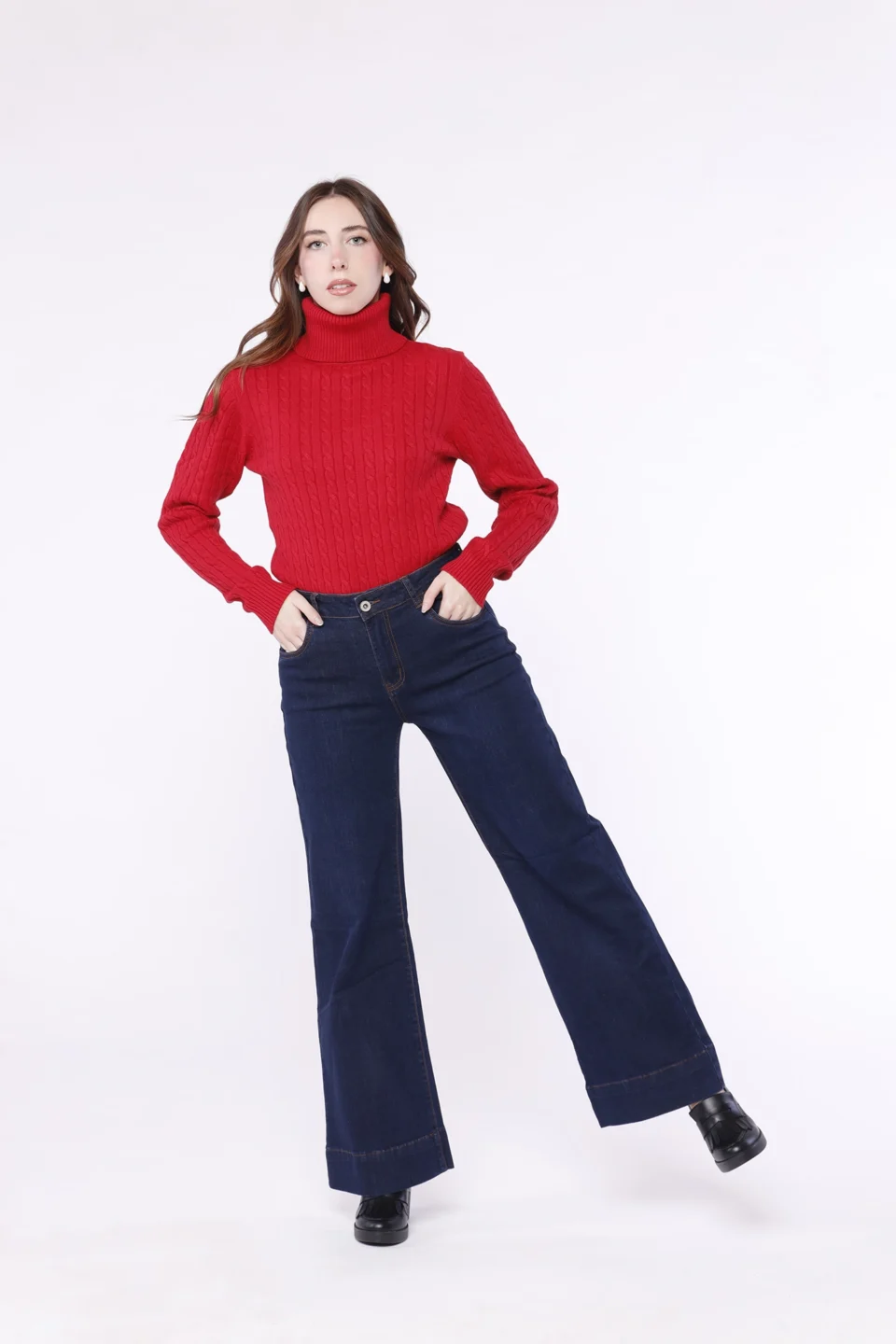 PANTALONE a zampa larga con bordo alto e tasche laterali ONEWORLD HYBRID