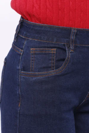 PANTALONE a zampa larga con bordo alto e tasche laterali