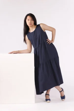 ABITO denim smanicato cucito a strati ONEWORLD HYBRID