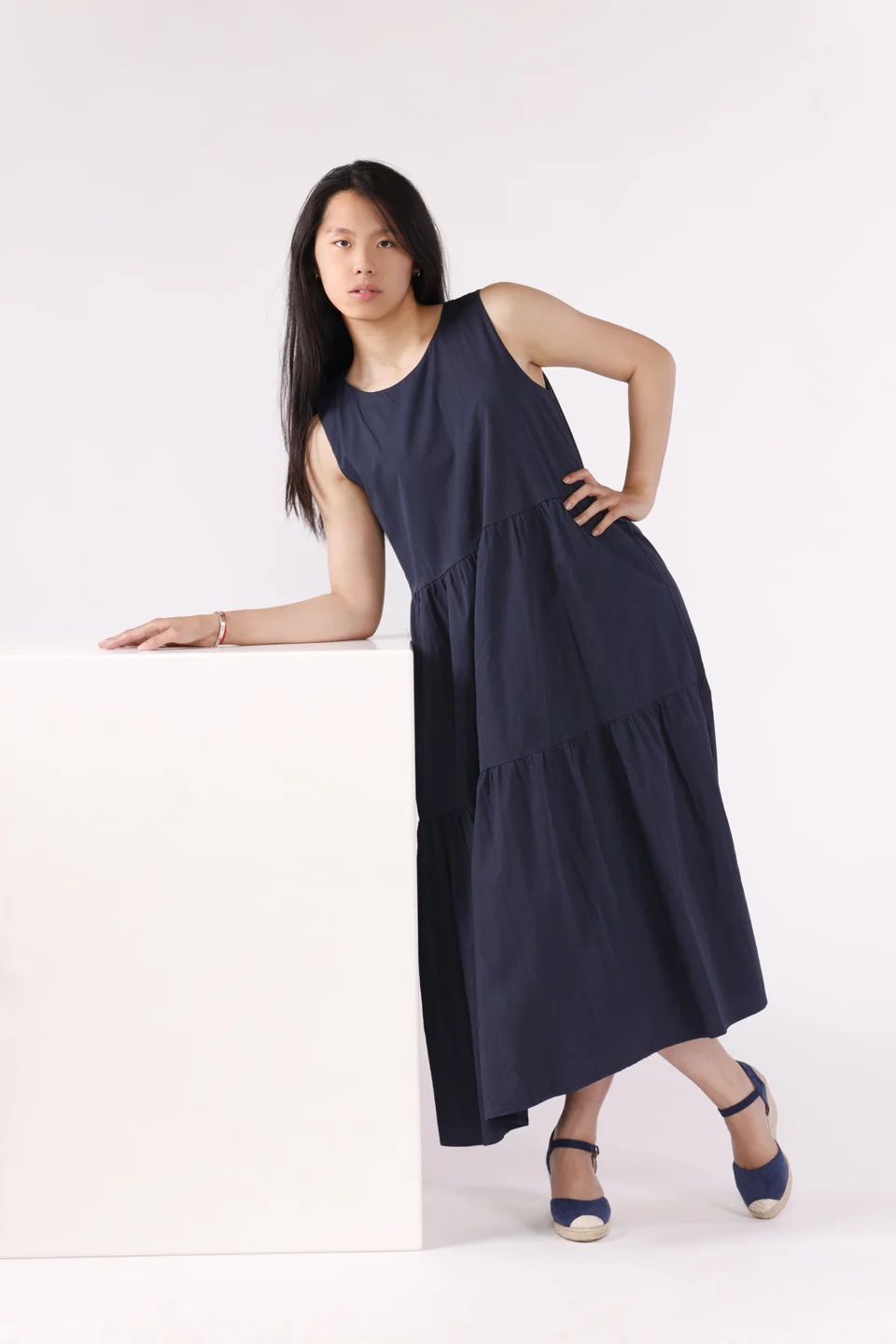 ABITO denim smanicato cucito a strati ONEWORLD HYBRID
