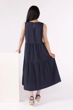 ABITO denim smanicato cucito a strati