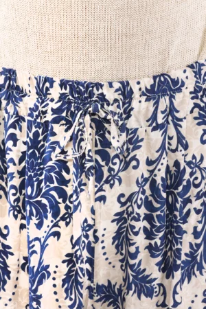 PANTALONE pantalone wide leg a fantasia floreale con chiusura a elastico