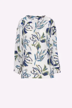 BLUSA sere di fine estate a fantasia floereale e manica a tre quarti