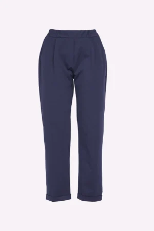 PANTALONE everyday con risvolti alle caviglie, chiusura a elastico e graziose pence verticali sul davanti