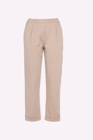PANTALONE everyday con risvolti alle caviglie, chiusura a elastico e graziose pence verticali sul davanti