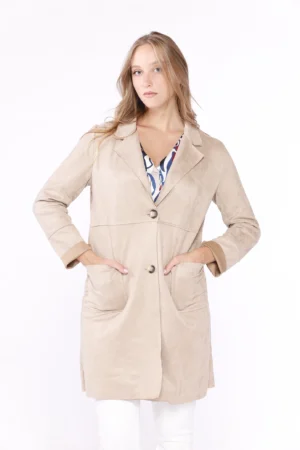 CAPPOTTO lungo, monopetto con collo reverse e comode tasche orizzontali