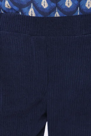 PANTALONE comodo a costine con risvolti alle caviglie