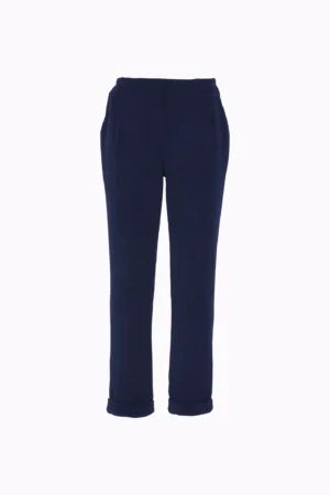 PANTALONE comodo a costine con risvolti alle caviglie