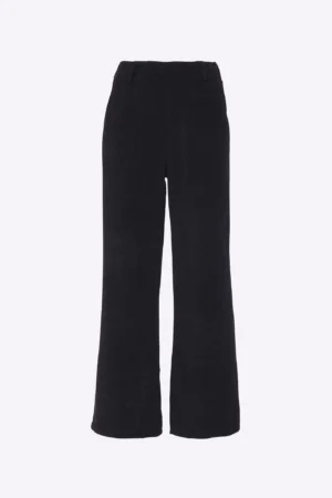 PANTALONE comodo a costine con gamba a palazzo passanti alla cintura e chiusura a elastico