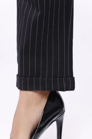 PANTALONE comodo a righe con elastico di chiusura