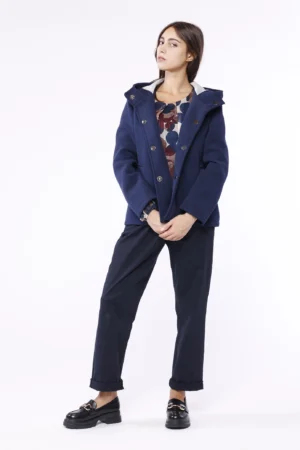 CAPPOTTO softshell corto con cappuccio e tasche diagonali ONEWORLD HYBRID