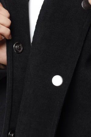 CAPPOTTO softshell lungo con cappuccio e tasche applicate