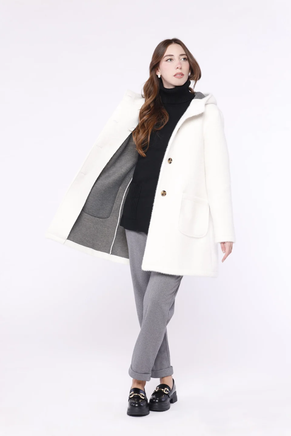 CAPPOTTO softshell con cappuccio e tasche orizzontali applicate ONEWORLD HYBRID