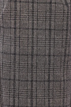 PANTALONE classico con risvolti alle caviglie trama scozia e comodo elastico di chiusura