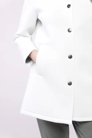 CAPPOTTO Softshell lungo con bottoncini interni di chiusura cappuccio e tasche verticali