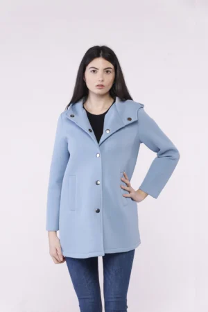 CAPPOTTO Softshell lungo con bottoncini interni di chiusura cappuccio e tasche verticali