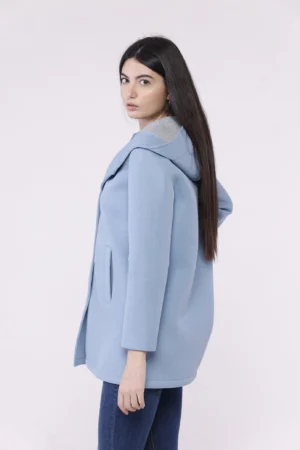 CAPPOTTO Softshell lungo con bottoncini interni di chiusura cappuccio e tasche verticali