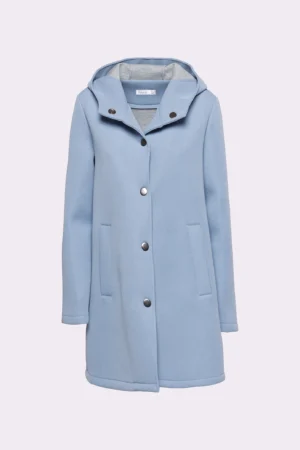 CAPPOTTO Softshell lungo con bottoncini interni di chiusura cappuccio e tasche verticali