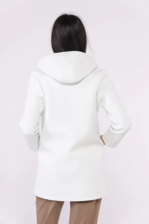 CAPPOTTO Softshell lungo con bottoncini interni di chiusura cappuccio e tasche verticali