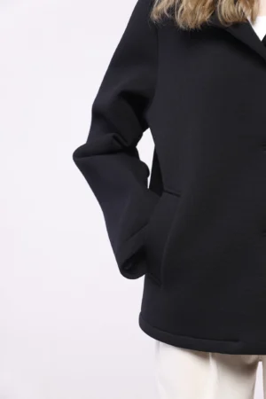 CAPPOTTO Softshell corto con bottoncini interni di chiusura cappuccio e tasche diagonali