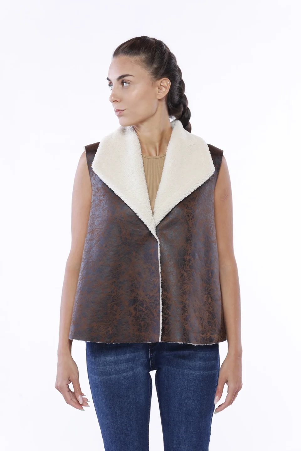 di tendenza con collo reverese e interno teddy ONEWORLD HYBRID