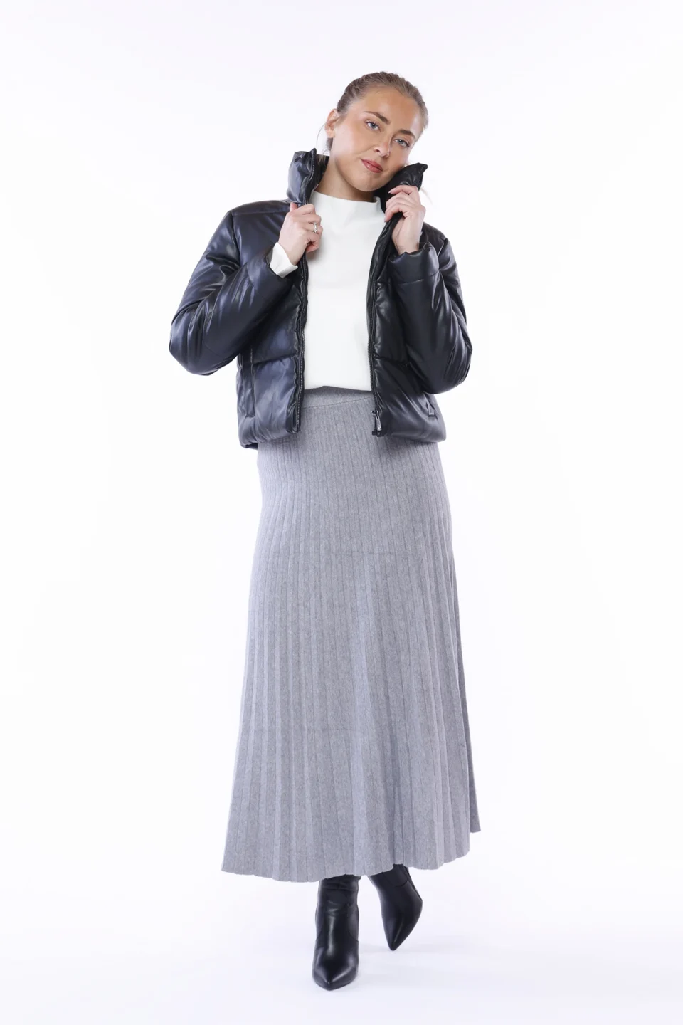 GIUBBOTTO piumino corto trapuntato lucido con chiusura a zip ONEWORLD HYBRID