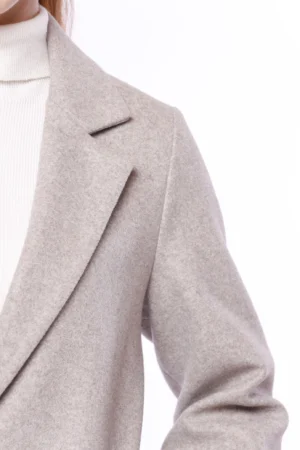 CAPPOTTO lungo con collo reverse e tasche verticali