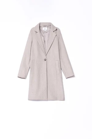 CAPPOTTO lungo con collo reverse e tasche verticali