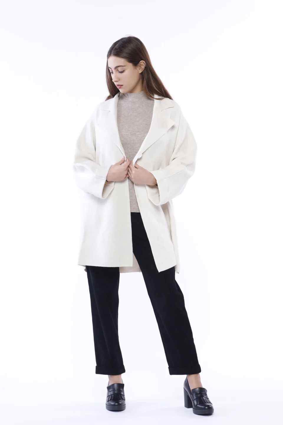 CARDIGAN corto con collo reverse e chiusura a un bottone ONEWORLD HYBRID