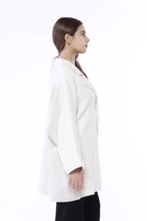 CARDIGAN corto con collo reverse e chiusura a un bottone