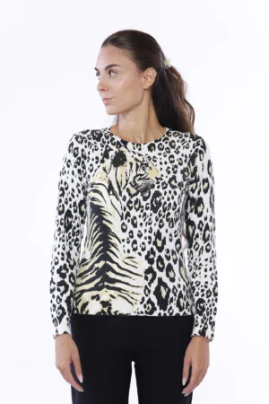 MAGLIA pullover a manica lunga con scollo a giro