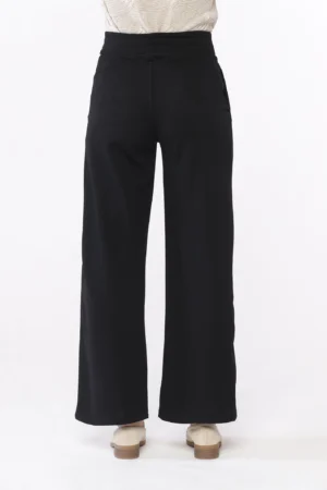 PANTALONE wide leg con elastico di chiusura e tasche laterali