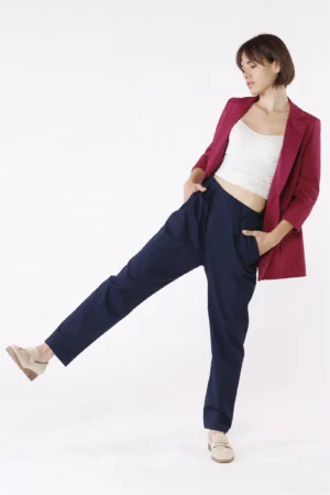 PANTALONE comodi in morbido cotone con chiusura a elastico e tasche laterali