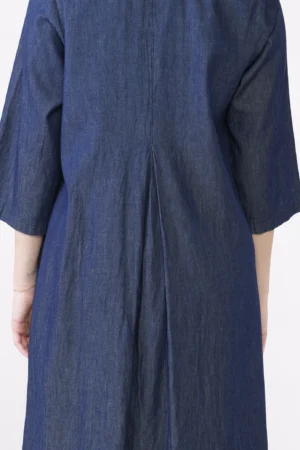 ABITO denim lungo con manica risvoltata