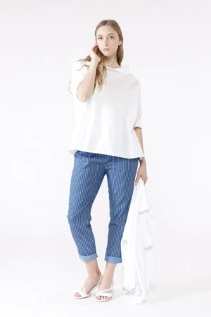 Blusa collo strutturato