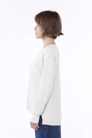 MAGLIA casual a girocollo con spacchetti laterali e manica lunga