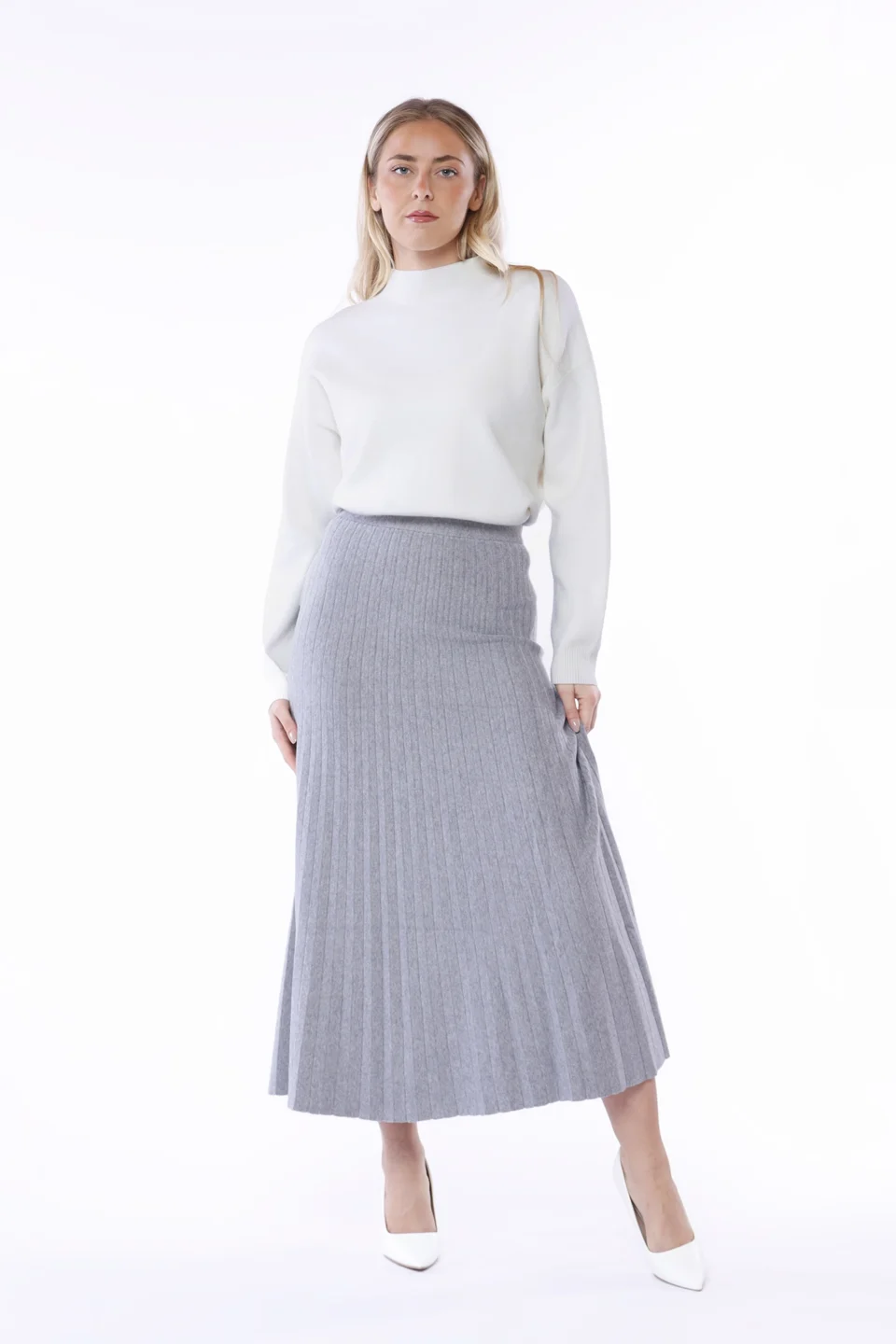 GONNA plissettata lunga con elastico in vita ONEWORLD HYBRID