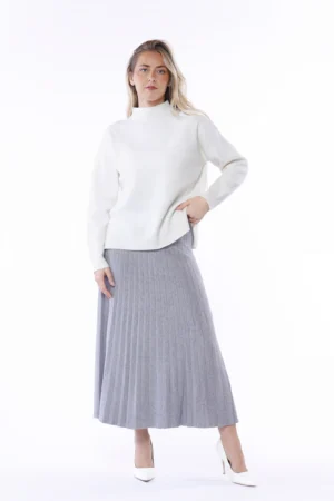 MAGLIA corta e ampia con girocollo alto e orli a coste ONEWORLD HYBRID