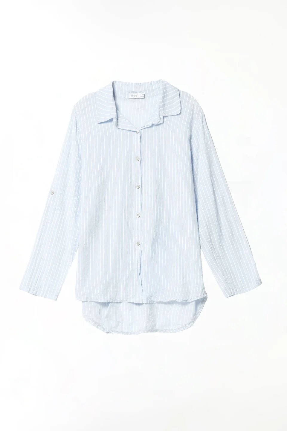 CAMICIA business woman a righe con colletto alla francese