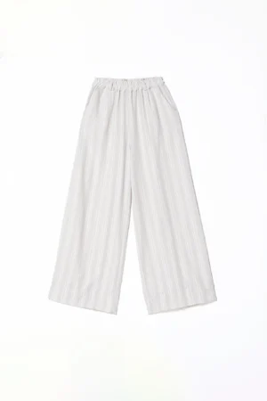 PANTALONE a palazzo motivo a righe di tendenza con elastico di chiusura in vita e comdoe tasche laterali