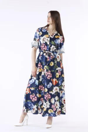 ABITO Chemisier Maxi con stampa floreale