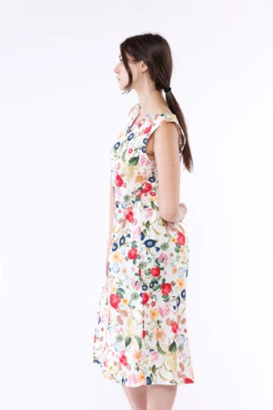 ABITO Midi Smanicato con stampa floreale