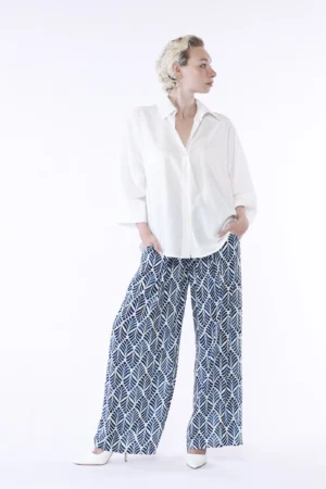 CAMICIA business woman con bottoncini  metallici e manica a tre quarti