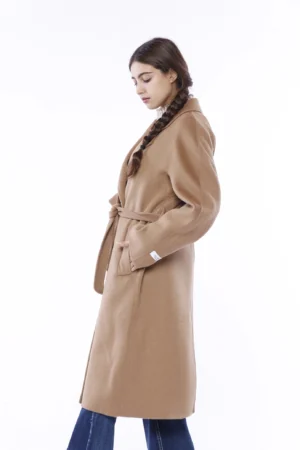 CAPPOTTO trench doppiopetto con cinturae tasche diagonali