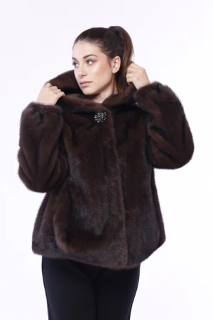 CAPPOTTO con pelliccia bottoni a pressione interni e graziosa stella quadrifoglio fiorito