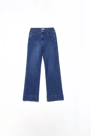 JEANS a palazzo Con cucitura centrale e risvolto