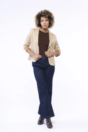 GIACCA monopetto con collo reverse e tasche sul davanti